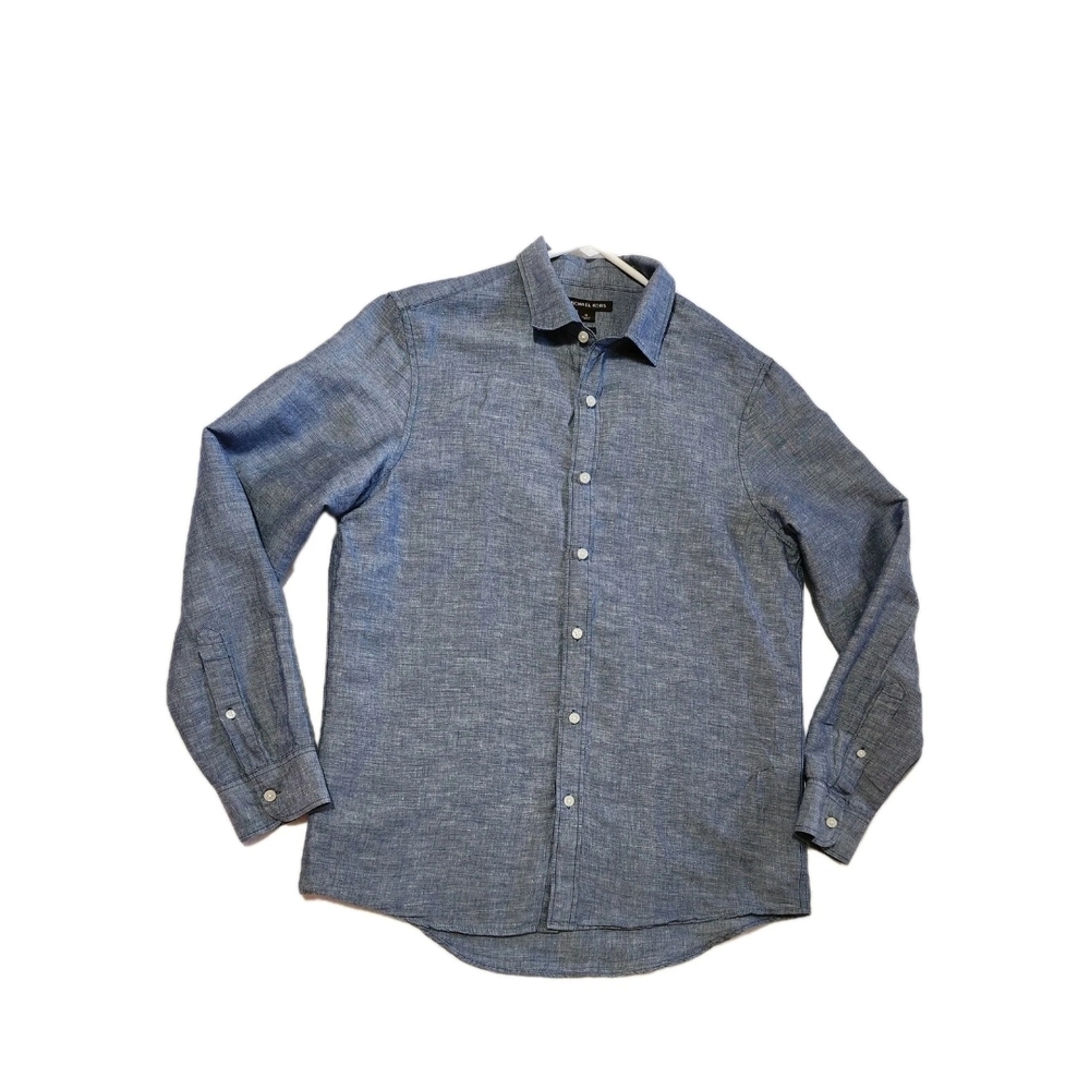 Men's Blue Button-Up Shirt